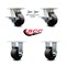 Service Caster 4 Inch Kingpinless Glass Filled Nylon Caster Brakes/Swivel Locks 2 Rigid, 2PK SCC-KP30S420-GFNR-SLB-BSL-2-R-2 - alternate 4